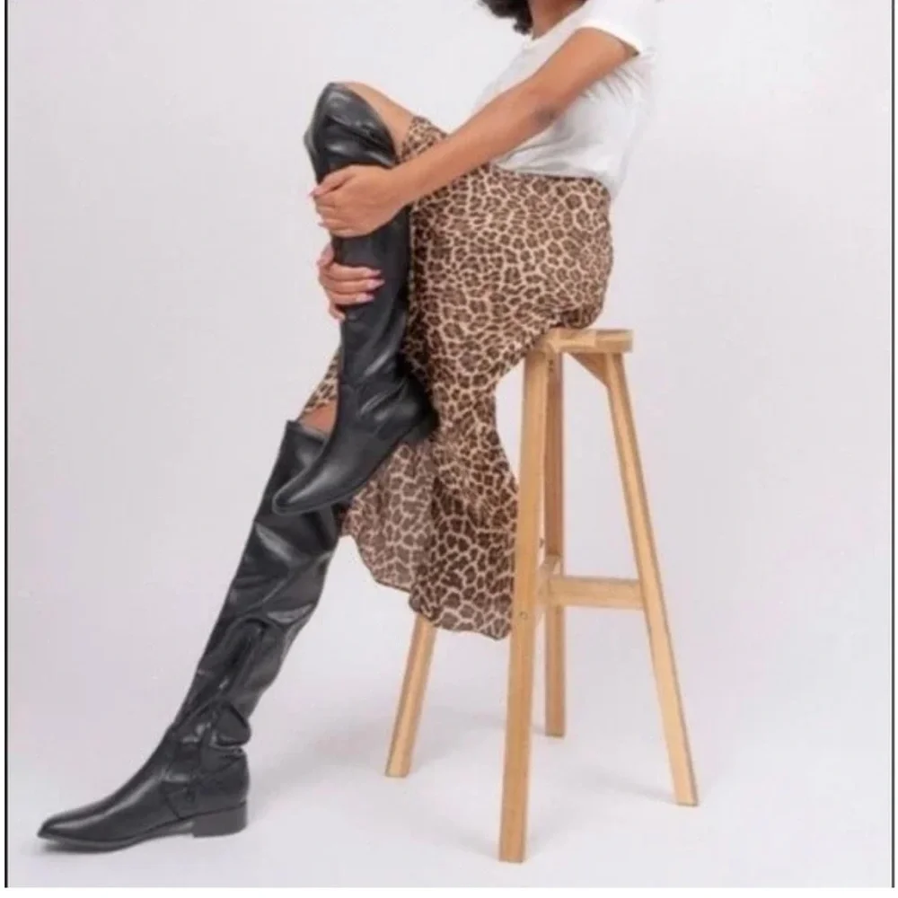 Rose Noire Italia Over The Knee Leather Boots